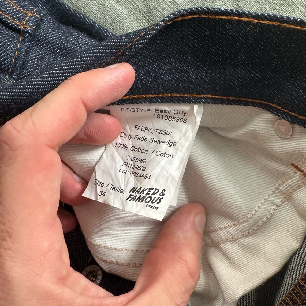 Naked and famous dirty fade easy guy selvedge